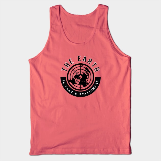 Flat Earth Circle Logo 4 Tank Top by VeesTees